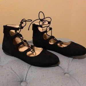 Sam Edelman Felicia Stella Black Flats Sz 5